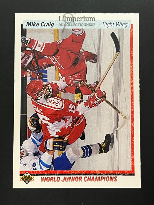472. Mike Craig RC Upper Deck 1990-91 Hockey Card