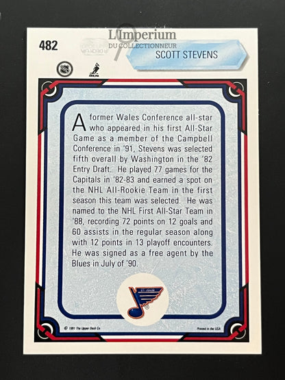 482. Scott Stevens AS Upper Deck 1990-91 Hockey Card