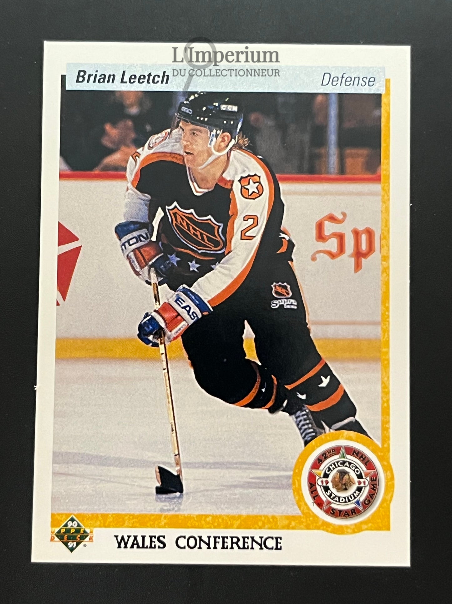 485. Brian Leetch AS Upper Deck 1990-91 Hockey Card