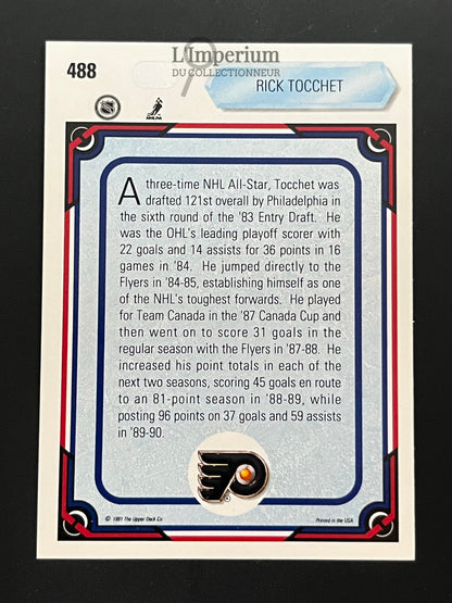 488. Rick Tocchet AS Upper Deck 1990-91 Hockey Card