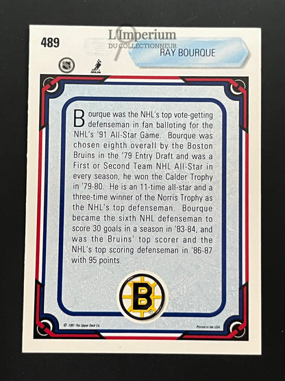 489. Ray Bourque AS Upper Deck 1990-91 Hockey Card