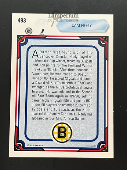 493. Cam Neely AS Upper Deck 1990-91 Hockey Card