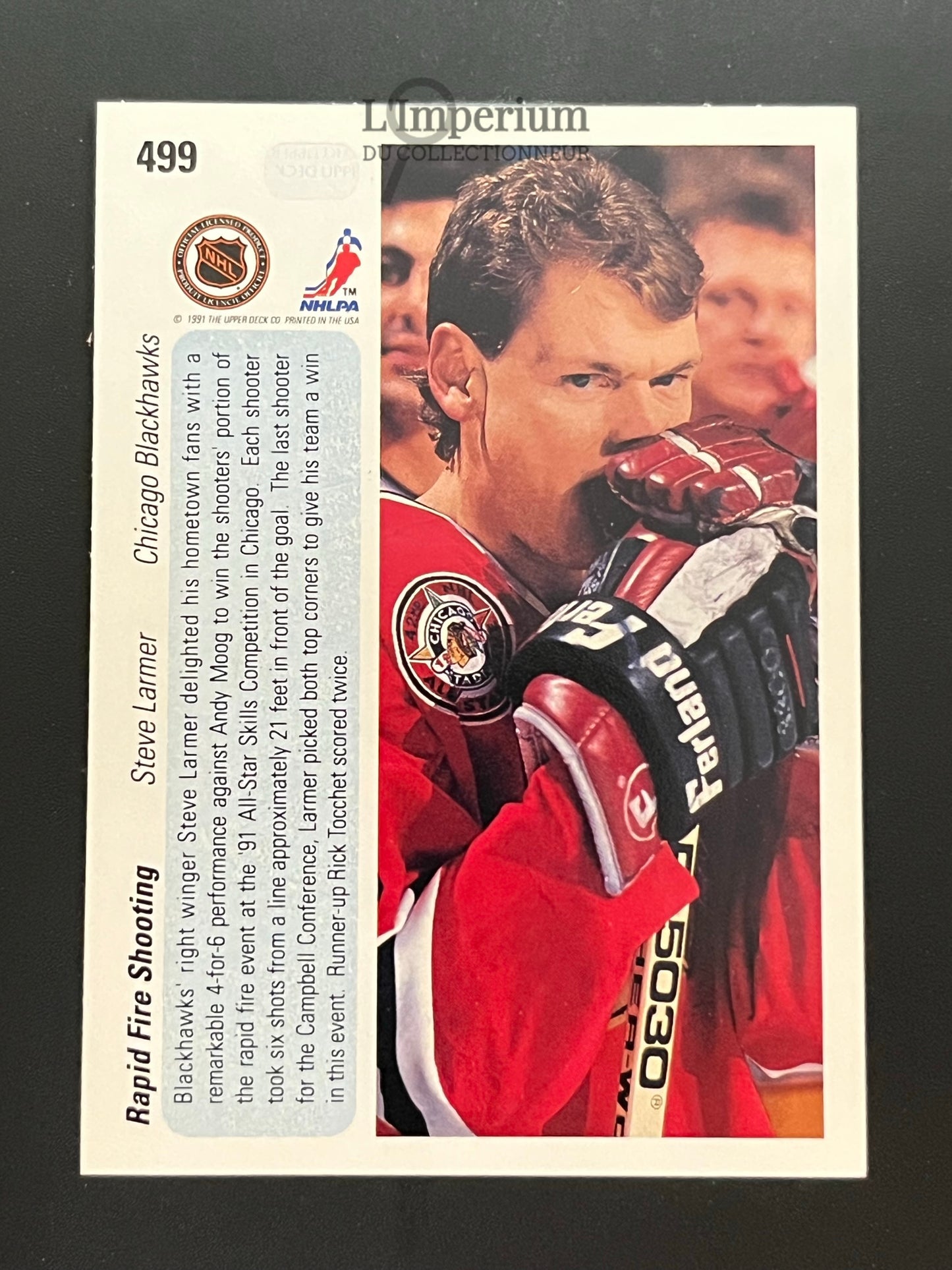 499. Steve Larmer AS Upper Deck 1990-91 Hockey Card