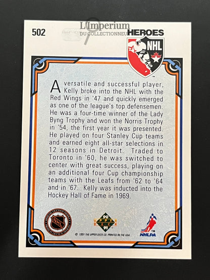 502. Red Kelly HERO Upper Deck 1990-91 Hockey Card