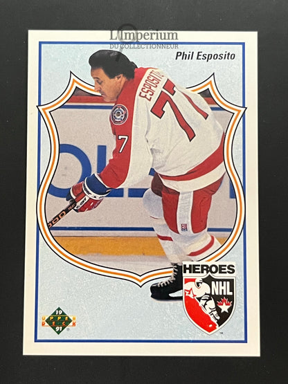 510. Phil Esposito HERO Upper Deck 1990-91 Hockey Card