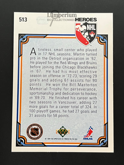 513. Pit Martin HERO Upper Deck 1990-91 Hockey Card