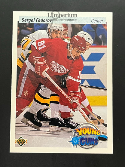 525. Sergei Fedorov YG, RC Upper Deck 1990-91 Hockey Card