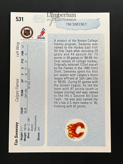 531. Tim Sweeney YG, RC Upper Deck 1990-91 Hockey Card