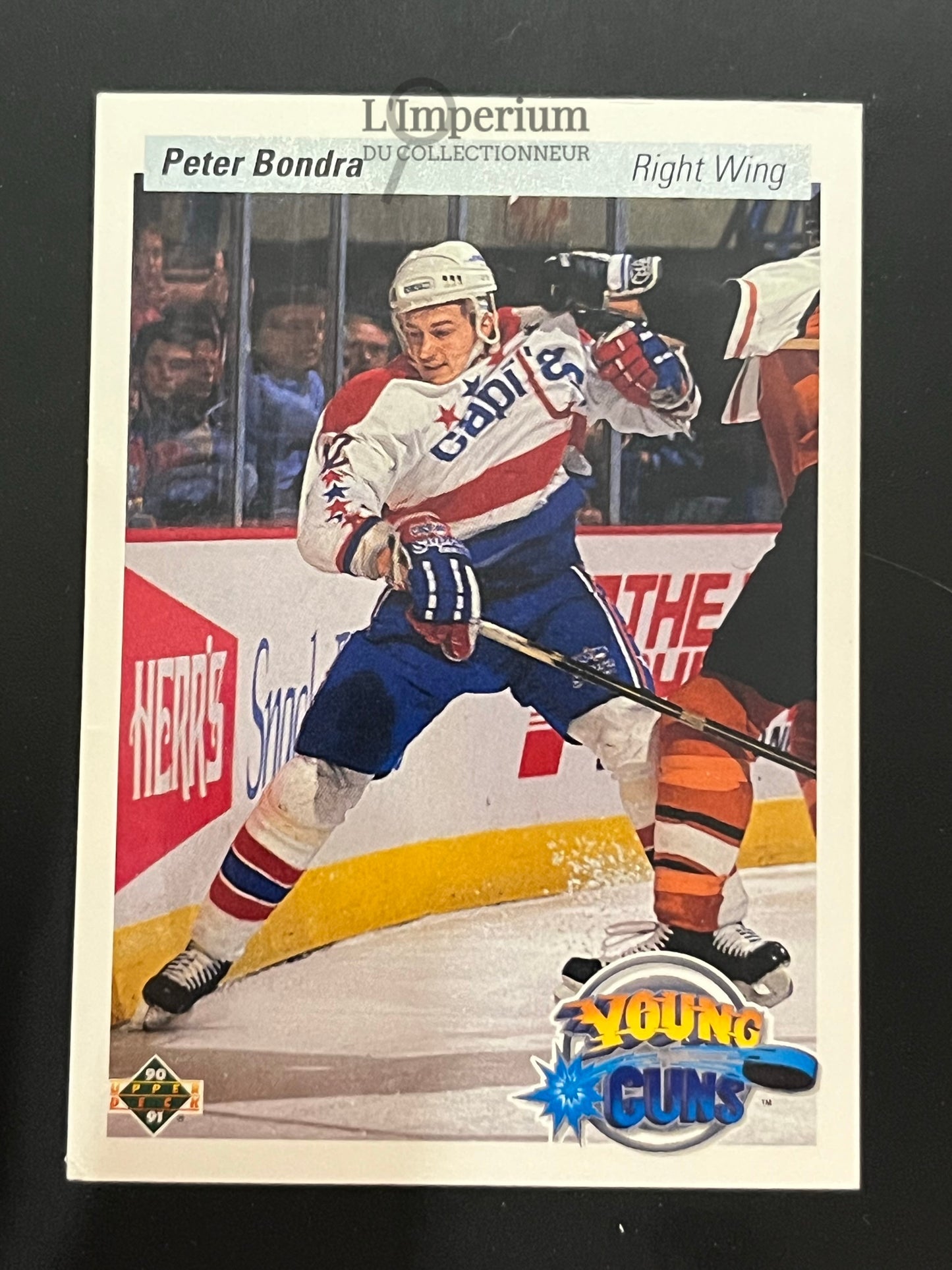 536. Peter Bondra YG, RC Upper Deck 1990-91 Hockey Card