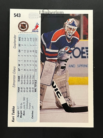 543. Kari Takko RC Upper Deck 1990-91 Hockey Card