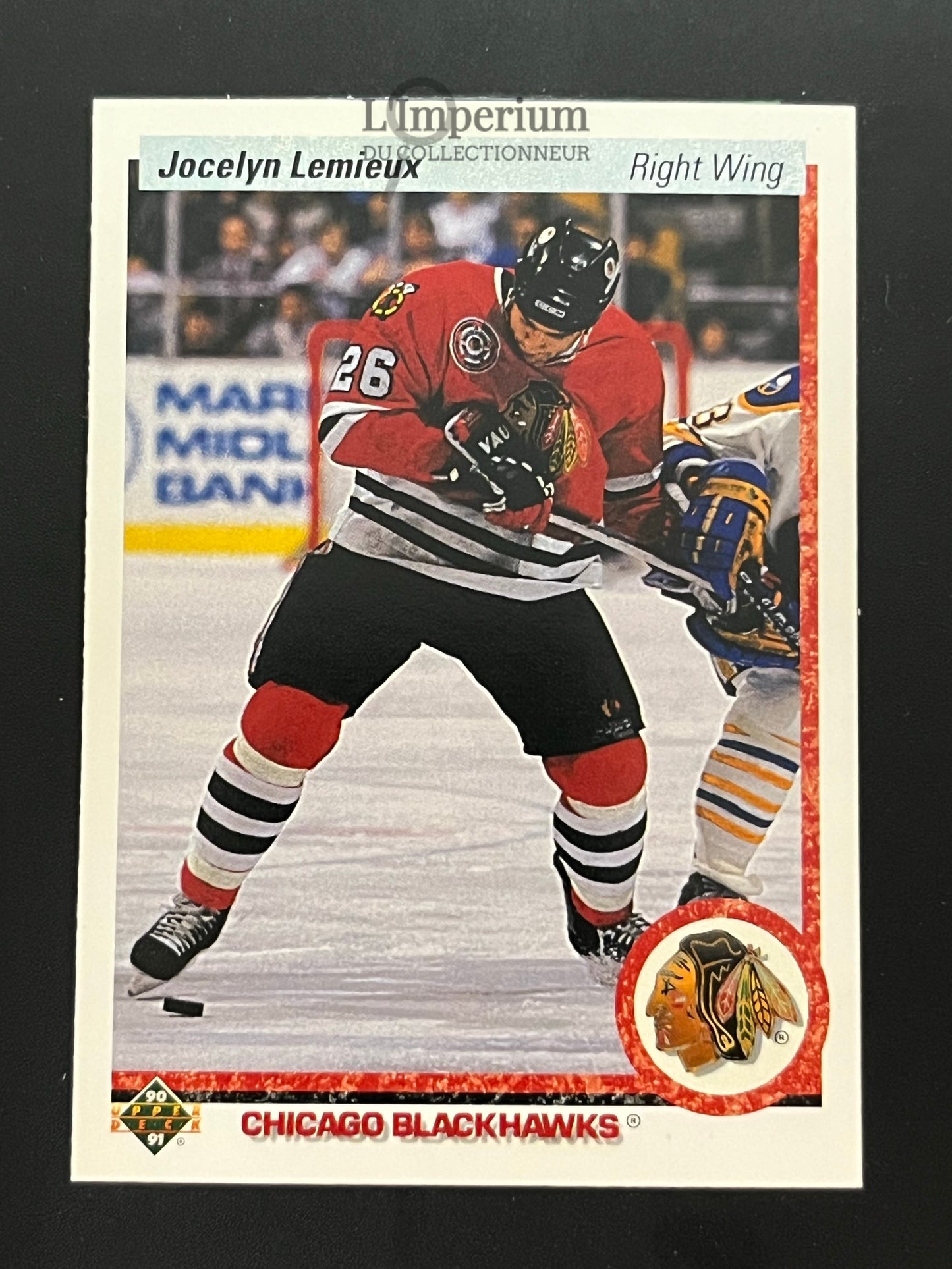 544. Jocelyn Lemieux RC Upper Deck 1990-91 Hockey Card