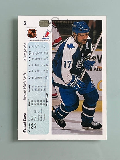3. Wendel Clark Upper Deck 1990-91 French Hockey Card