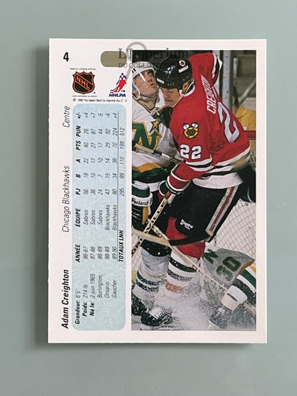 4. Adam Creighton Upper Deck 1990-91 French Hockey Card