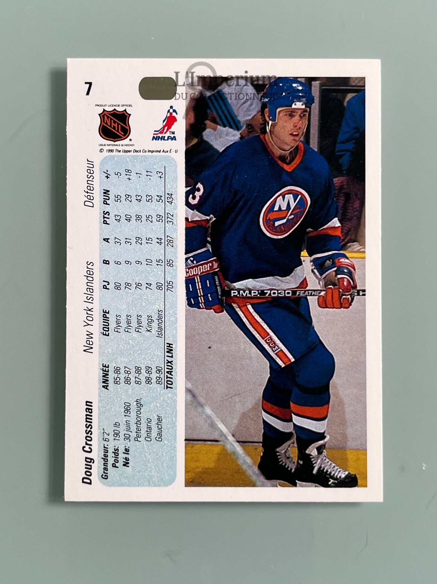7. Doug Crossman Upper Deck 1990-91 French Hockey Card