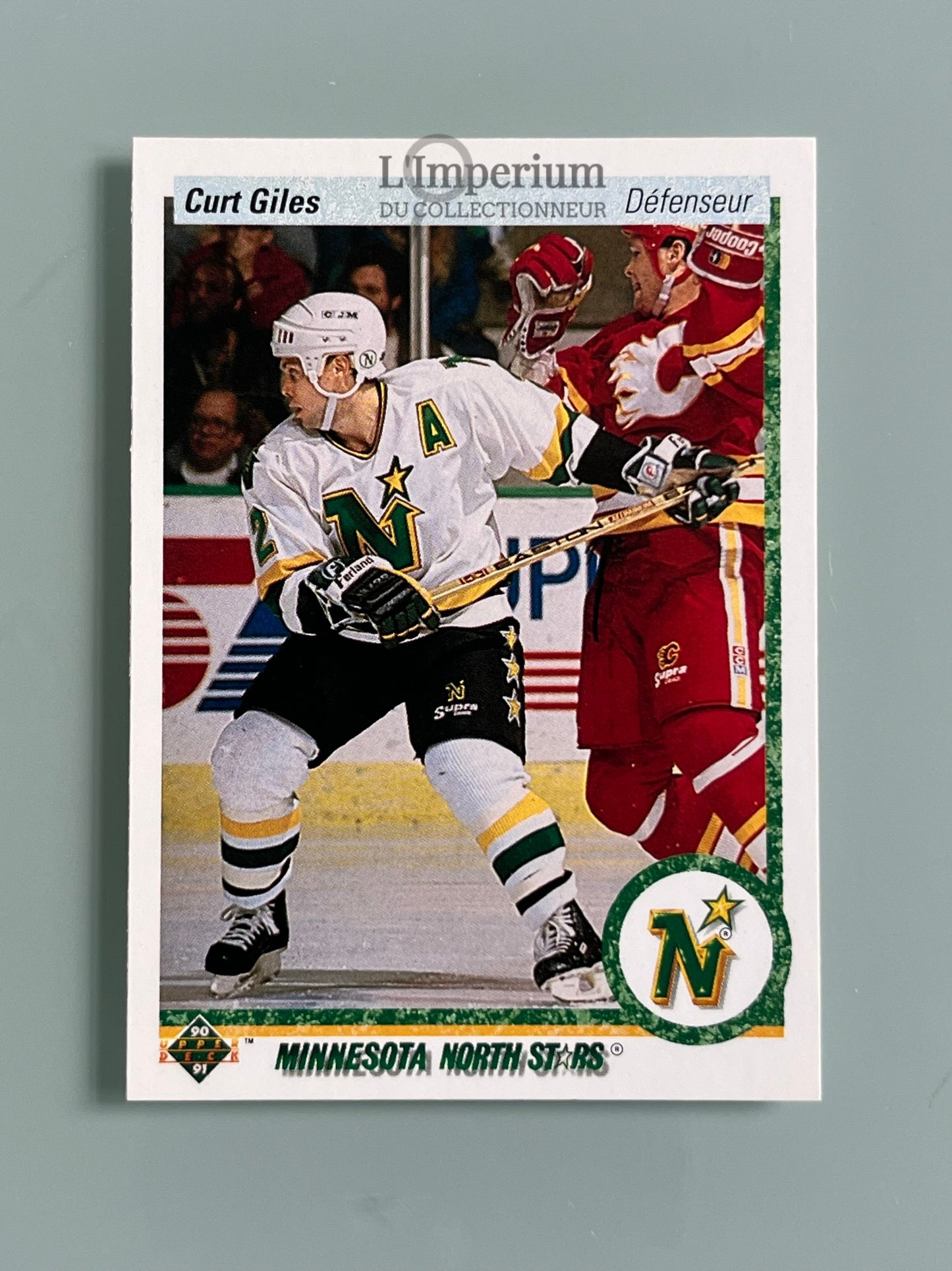 9. Curt Giles Upper Deck 1990-91 French Hockey Card