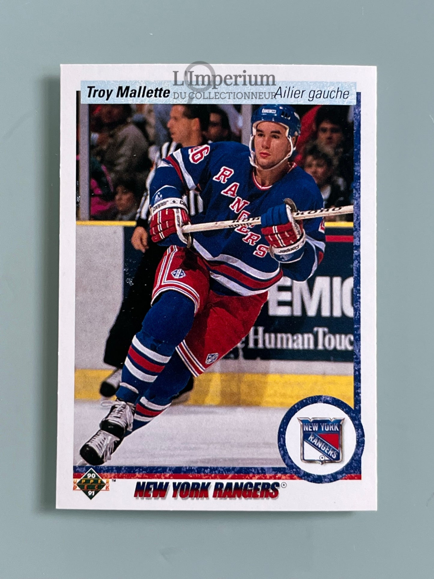 11. Troy Mallette RC Upper Deck 1990-91 French Hockey Card