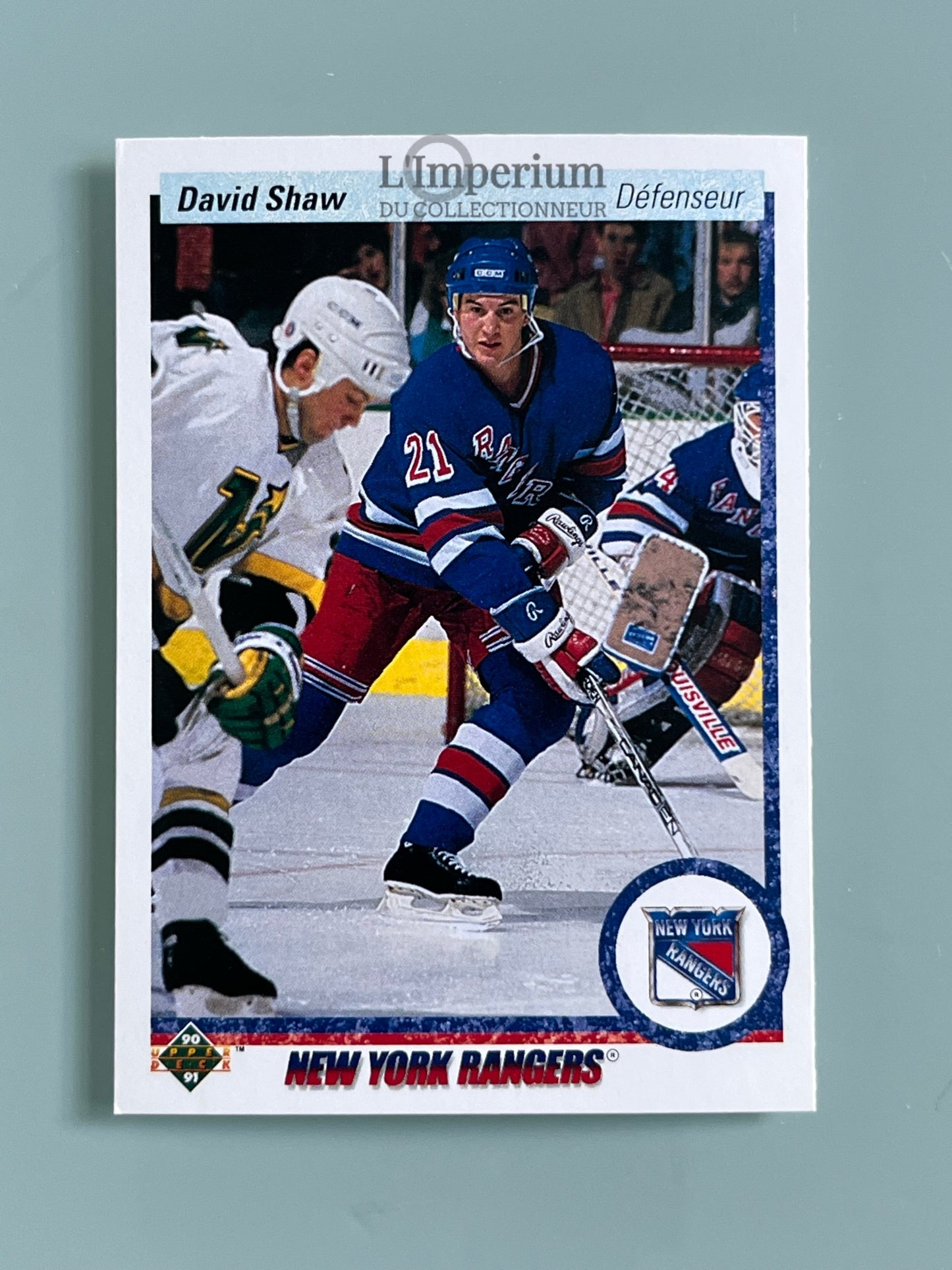 15. David Shaw Upper Deck 1990-91 French Hockey Card