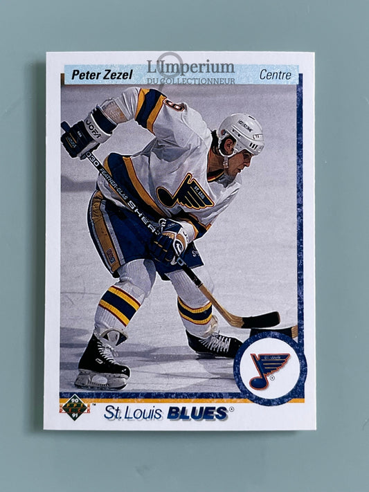 17. Peter Zezel Upper Deck 1990-91 French Hockey Card