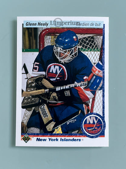 18. Glenn Healy RC Upper Deck 1990-91 French Hockey Card