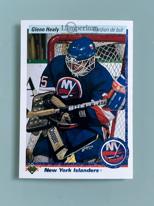 18. Glenn Healy RC Upper Deck 1990-91 French Hockey Card