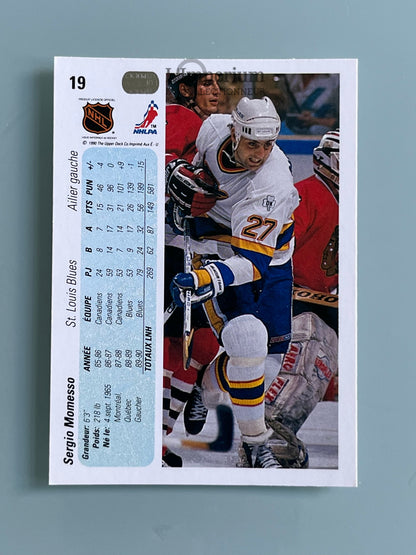 19. Sergio Momesso RC Upper Deck 1990-91 French Hockey Card