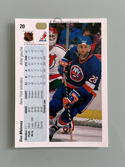 20. Don Maloney Upper Deck 1990-91 French Hockey Card