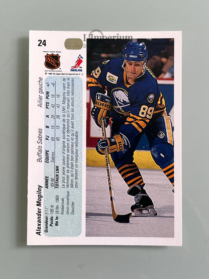 24. Alexander Mogilny RC Upper Deck 1990-91 French Hockey Card