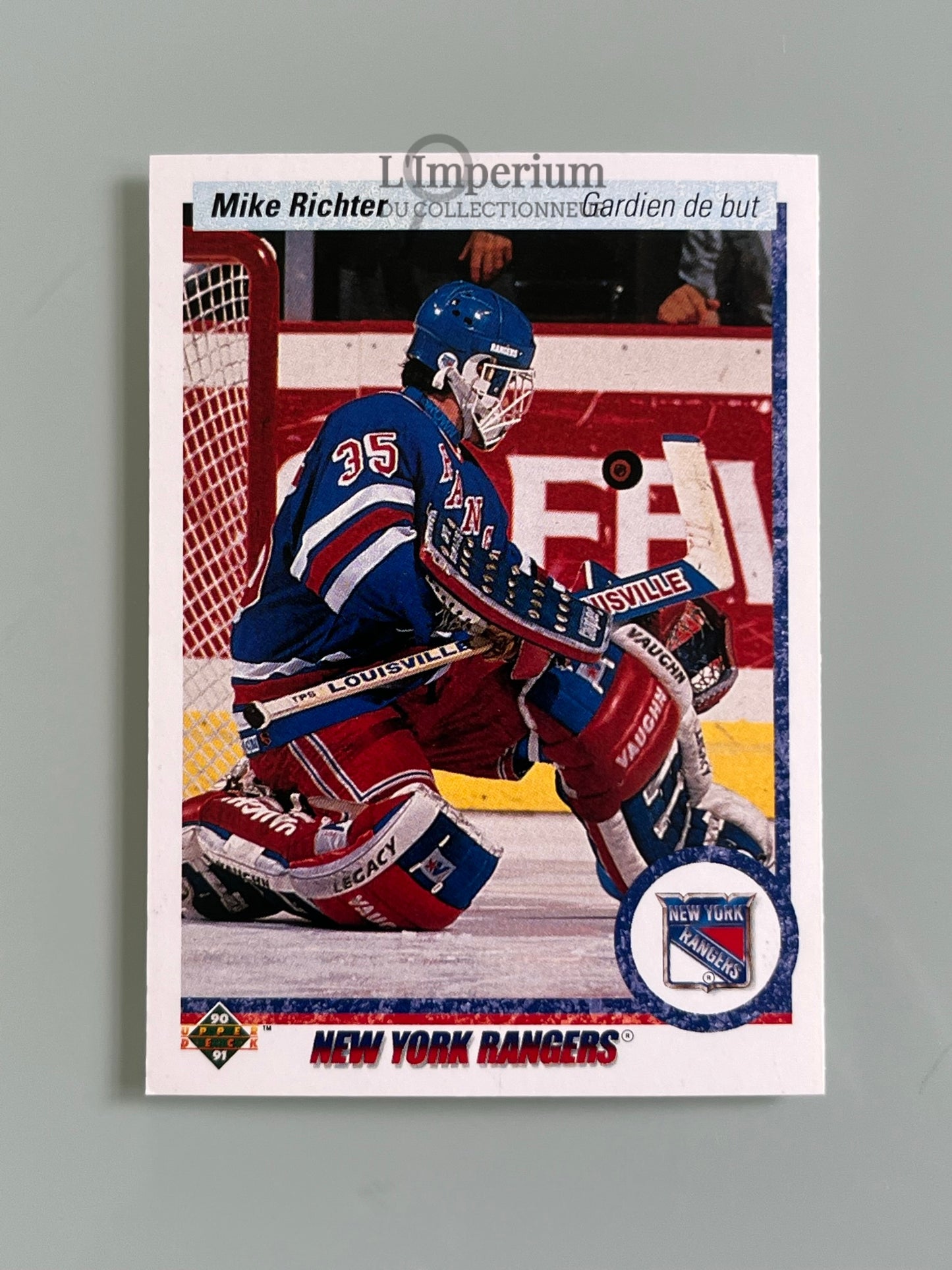 32. Mike Richter RC Upper Deck 1990-91 French Hockey Card