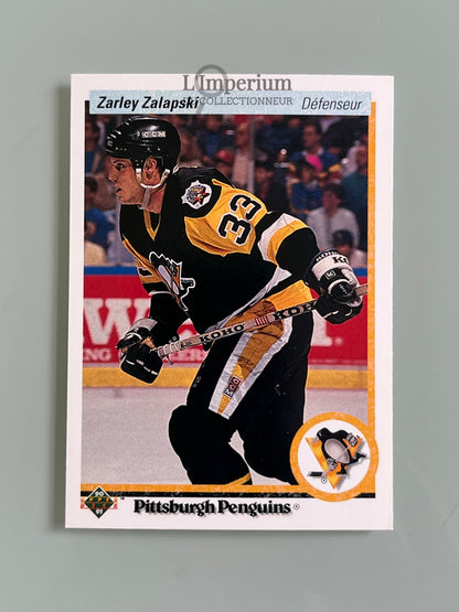 33. Zarley Zalapski Upper Deck 1990-91 French Hockey Card