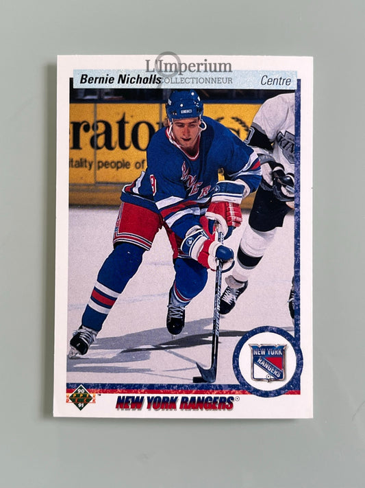 34. Bernie Nicholls Upper Deck 1990-91 French Hockey Card