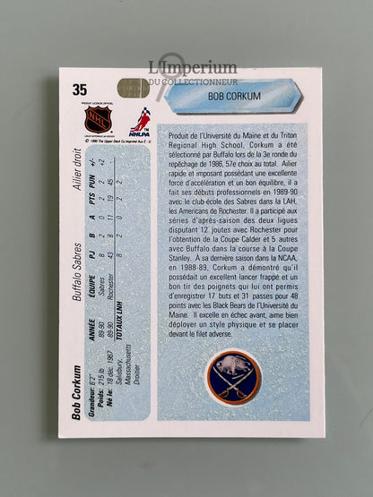 35. Bob Corkum RC Upper Deck 1990-91 French Hockey Card