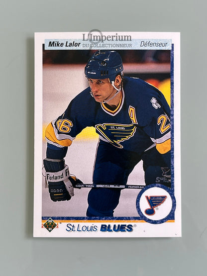 40. Mike Lalor RC Upper Deck 1990-91 French Hockey Card