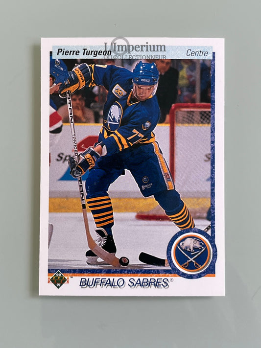 43. Pierre Turgeon Upper Deck 1990-91 French Hockey Card
