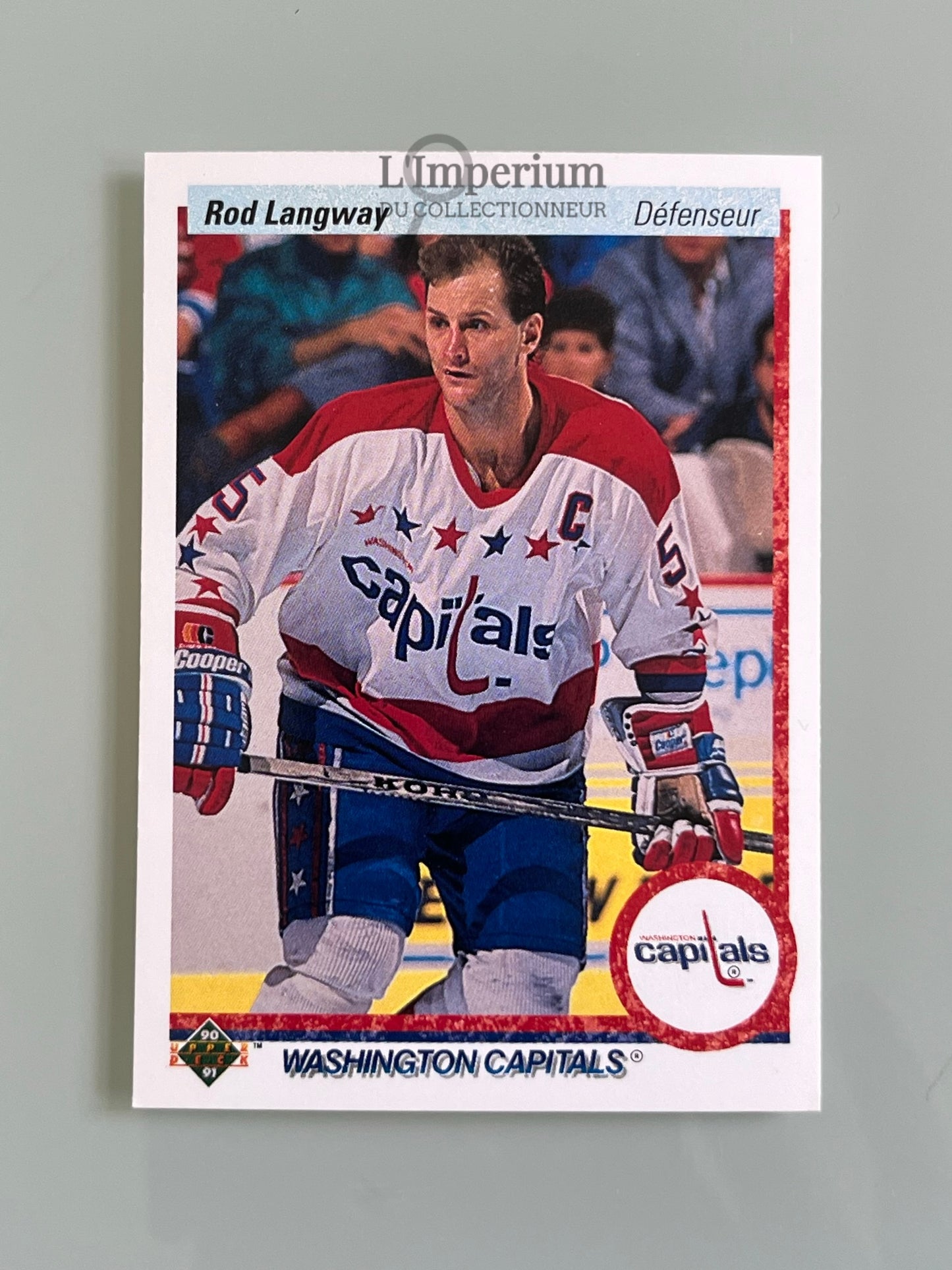 57. Rod Langway Upper Deck 1990-91 French Hockey Card