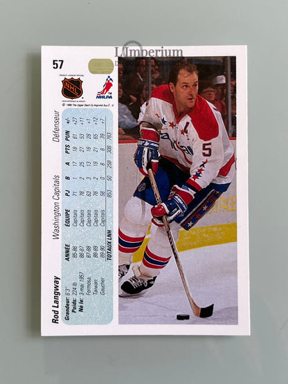 57. Rod Langway Upper Deck 1990-91 French Hockey Card