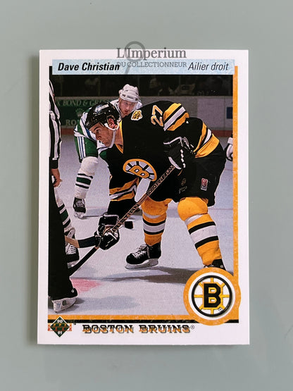 61. Dave Christian Upper Deck 1990-91 French Hockey Card
