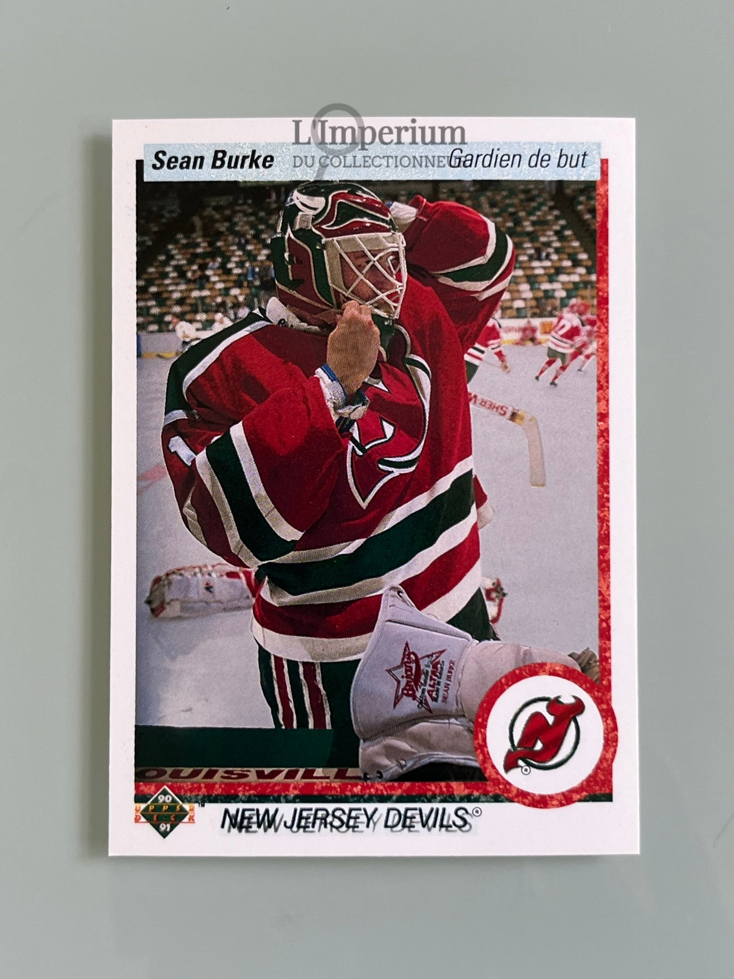 66. Sean Burke Upper Deck 1990-91 French Hockey Card