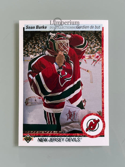 66. Sean Burke Upper Deck 1990-91 French Hockey Card