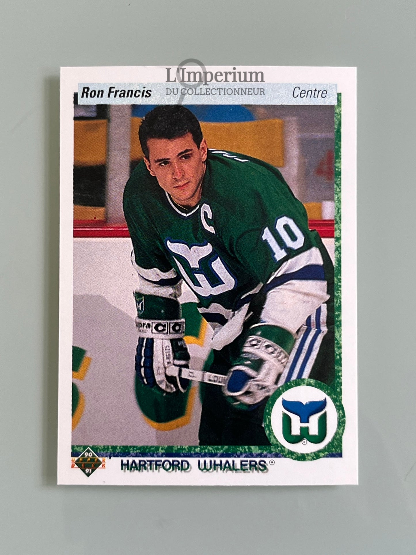 67. Ron Francis Upper Deck 1990-91 French Hockey Card