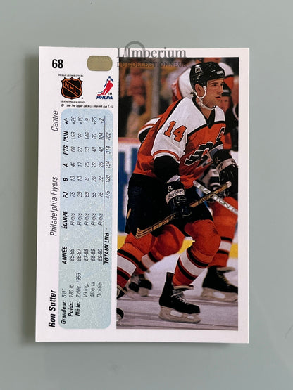 68. Ron Sutter Upper Deck 1990-91 French Hockey Card