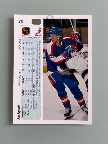 74. Pat Elynuik Upper Deck 1990-91 French Hockey Card