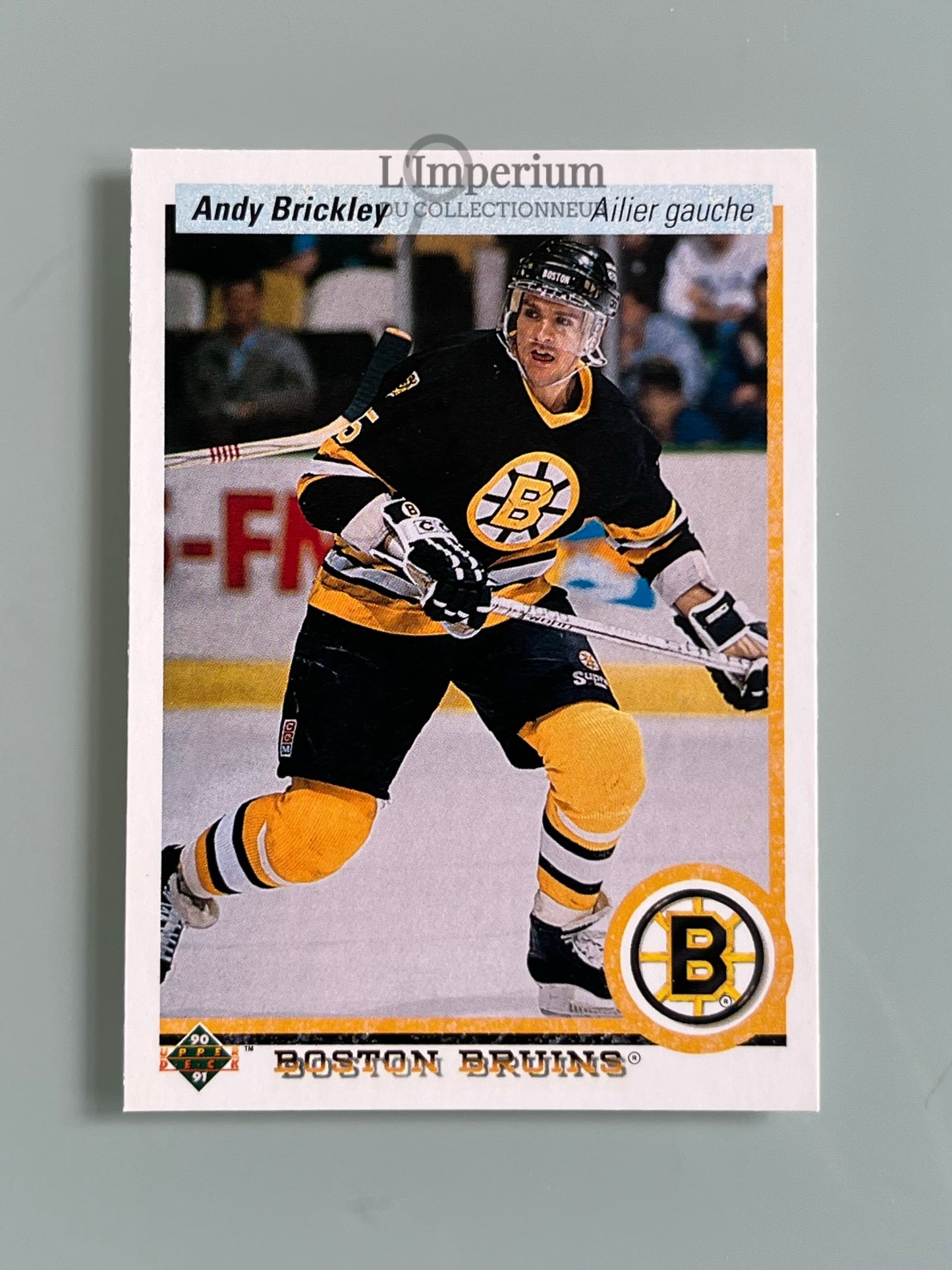 84. Andy Brickley Upper Deck 1990-91 French Hockey Card