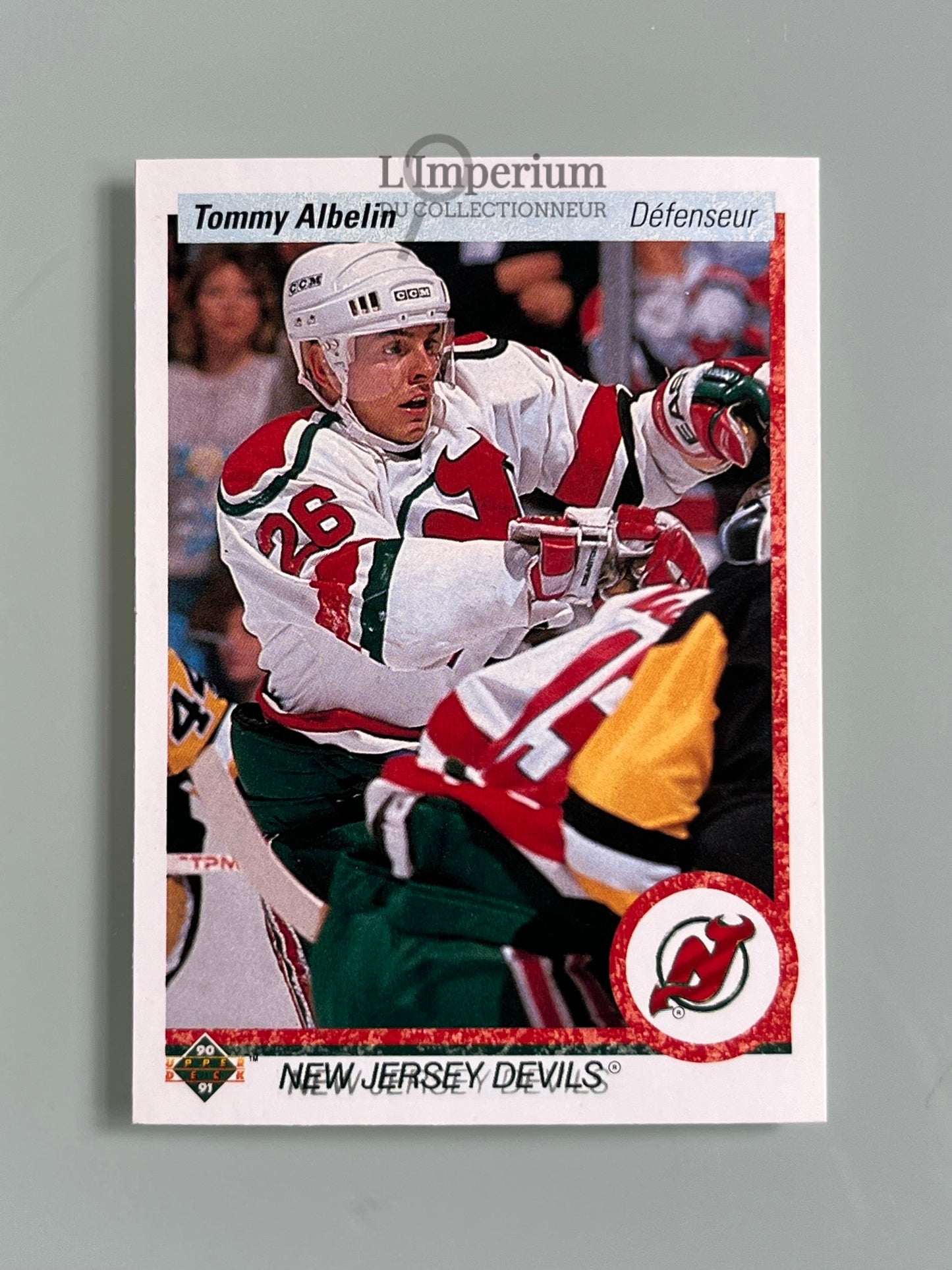 88. Tommy Albelin Upper Deck 1990-91 French Hockey Card