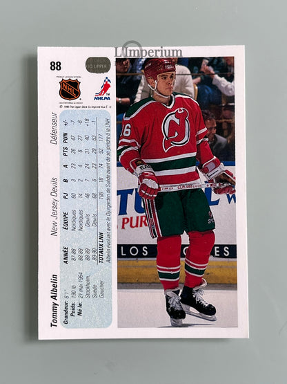 88. Tommy Albelin Upper Deck 1990-91 French Hockey Card