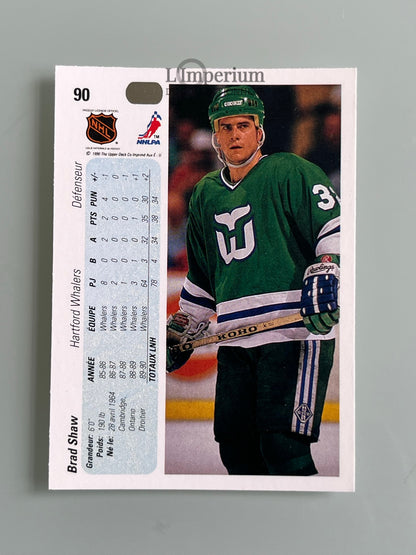 90. Brad Shaw RC Upper Deck 1990-91 French Hockey Card