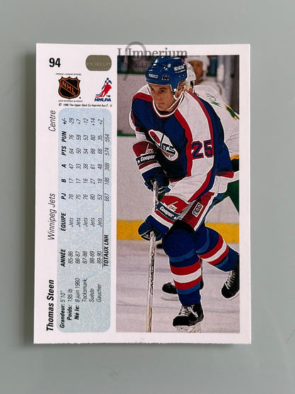 94. Thomas Steen Upper Deck 1990-91 French Hockey Card