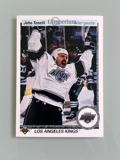 95. John Tonelli Upper Deck 1990-91 French Hockey Card