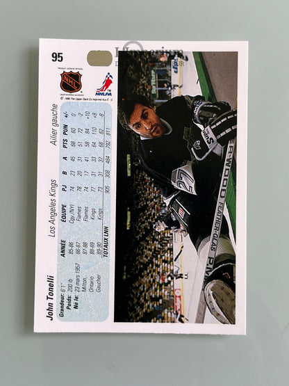 95. John Tonelli Upper Deck 1990-91 French Hockey Card