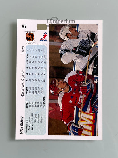 97. Mike Ridley Upper Deck 1990-91 French Hockey Card