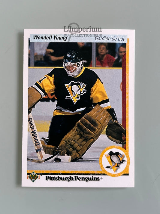 102. Wendell Young RC Upper Deck 1990-91 French Hockey Card